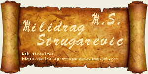 Milidrag Strugarević vizit kartica